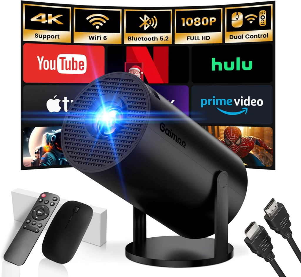 Proyector Portátil Soporte 4K 1080P