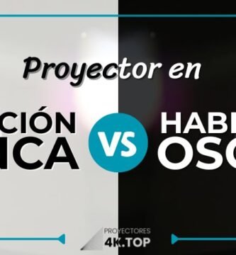 Proyector en habitación Blanca vs Oscura